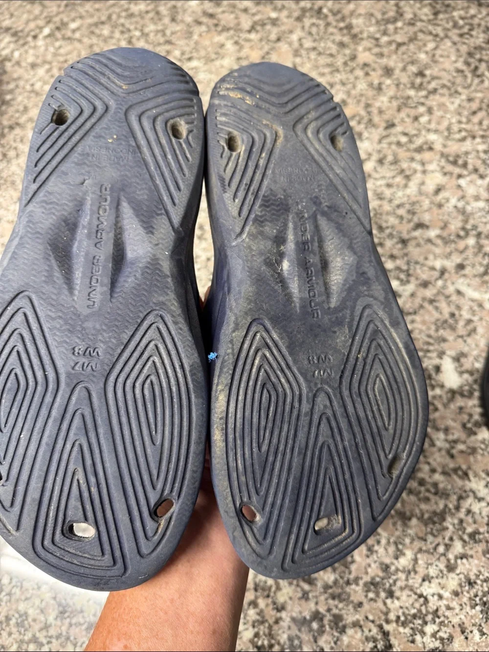 Under Armour  Slide Sandals in Navy and Black